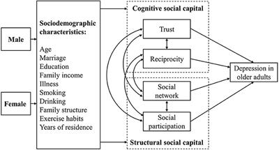 Association between social capital and depression among older adults of different genders: Evidence from Hangzhou, China